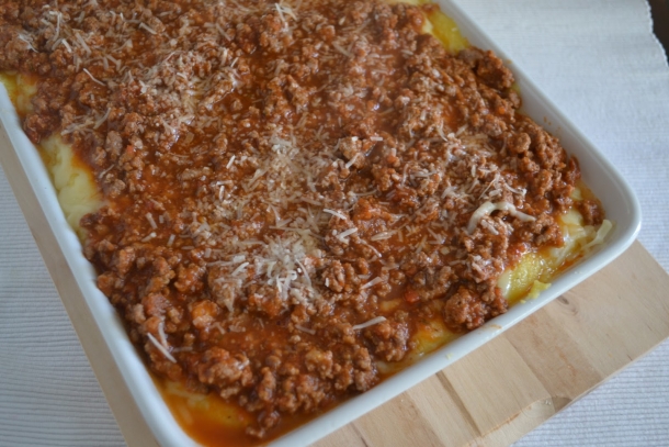 polenta cremosa ao molho