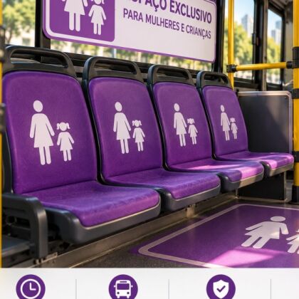 Paula Calil propõe espaço lilás exclusivo para mulheres e crianças nos ônibus coletivos de Cuiabá