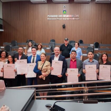 Paula Calil homenageia equipe técnica de convênios da Prefeitura de Cuiabá e destaca relevância dos serviços prestados à população